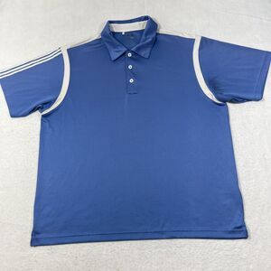 Adidas ClimaCool Men's Large Blue Short Sleeve Lightweight Polo Athletic Shirt